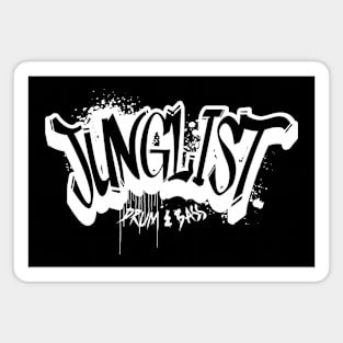 JUNGLIST  - Graffiti Spray Paint (white) Magnet